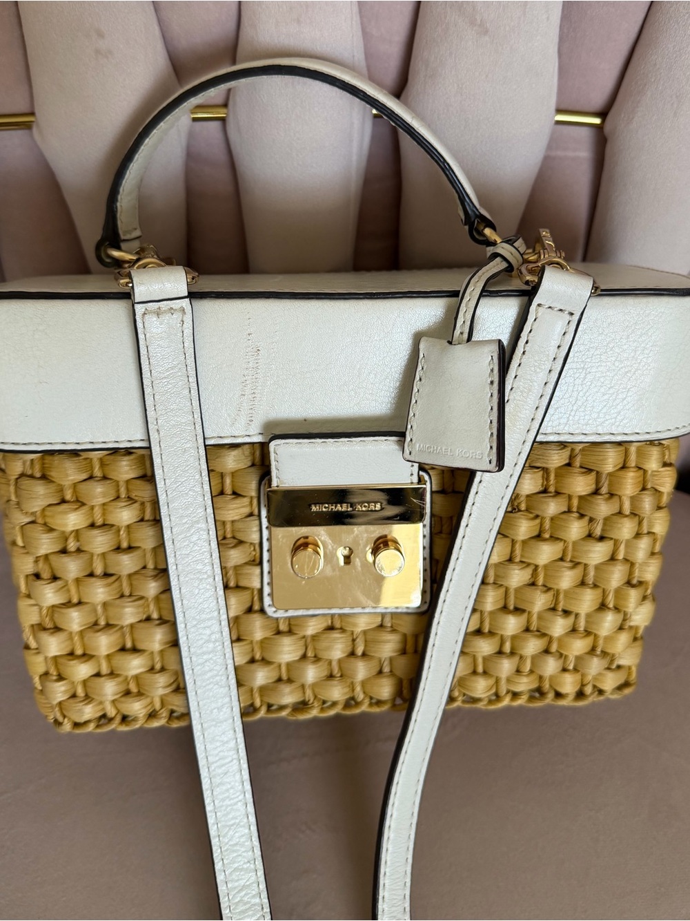 ⭐️FREE SHIPPING⭐️MICHAEL KORS Gabriella Straw Satchel